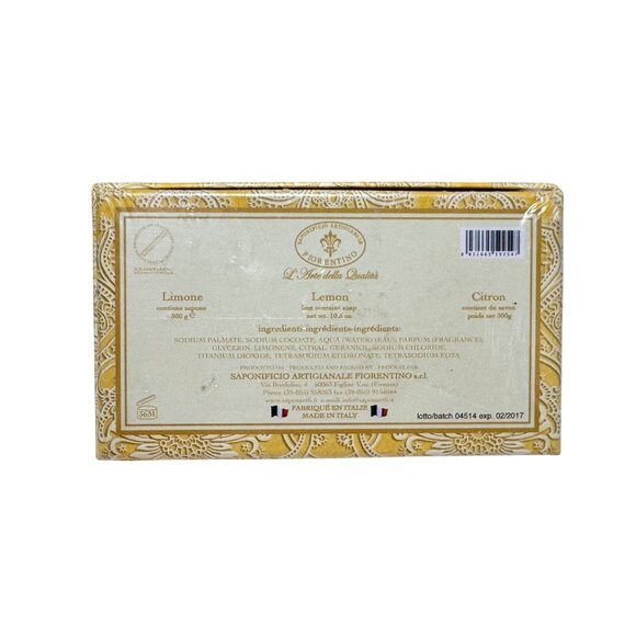 FIORENTINO Limone Lemon Scented Soap Bar 10.5 oz. SAPONIFICIO ARTIGIANALE - Picture 2 of 3